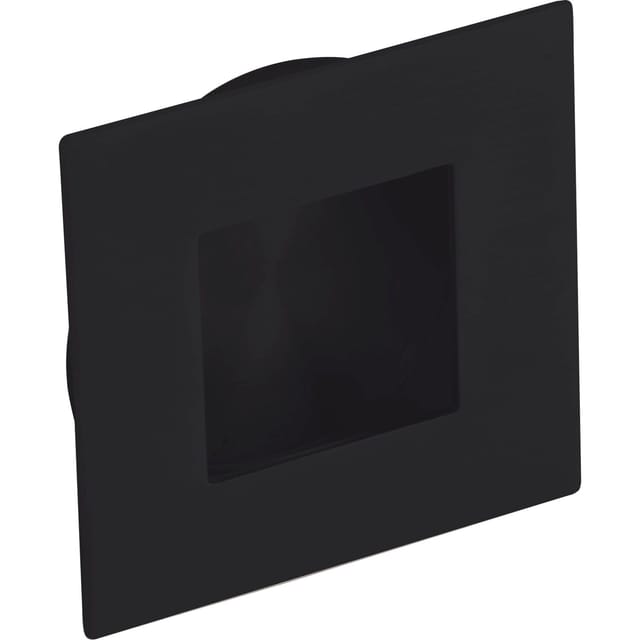 Technik Team Muschelgriff Eros 50mm Edelstahl Schwarz Matt Einlass Ø 41mm Zum Einlassen, Edelstahl Gebürstet