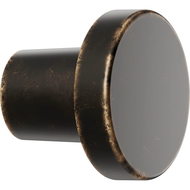 Möbelknopf Dot Ø 30mm - Eleganter Möbelknauf Tiefe 26mm, Zinkdruckguss Braun Antik