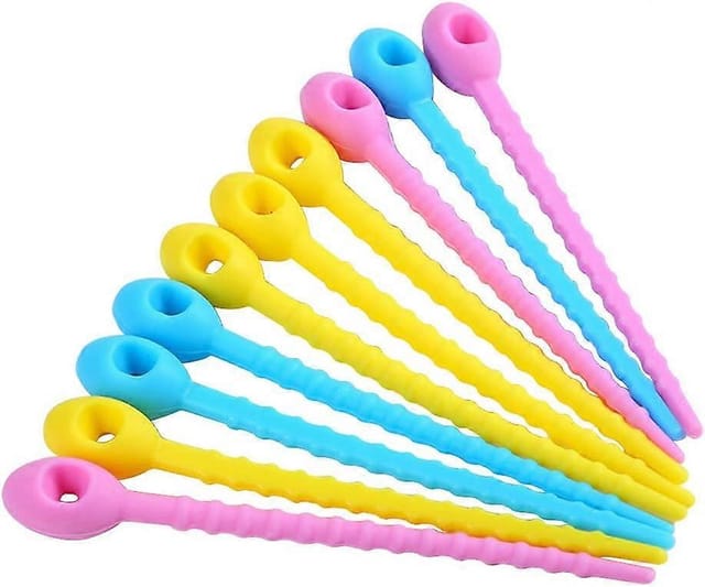 Packung Mit 50 Farbenfrohen, Wiederverwendbaren Silikon-taschenclips Für Kabel Und Aufbewahrungszubehör.