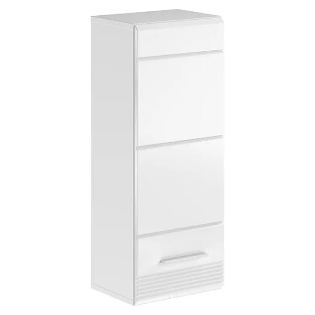 Linus Badschrank Wandhängend 1 Tür Hochglanz Weiß,weiß.