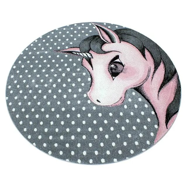 Kinderteppich Kids 0590 (Pink, Durchmesser: 120 cm, 100% Polypropylen)