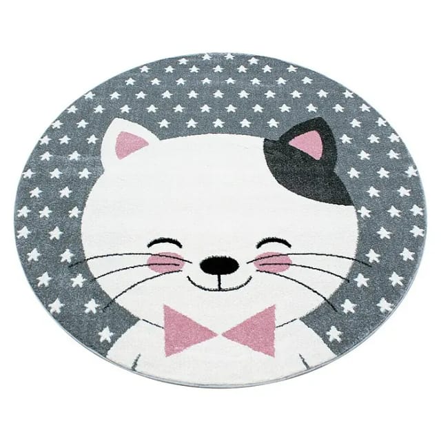 Kinderteppich Kids 0550 (Pink, Durchmesser: 120 cm, 100% Polypropylen)
