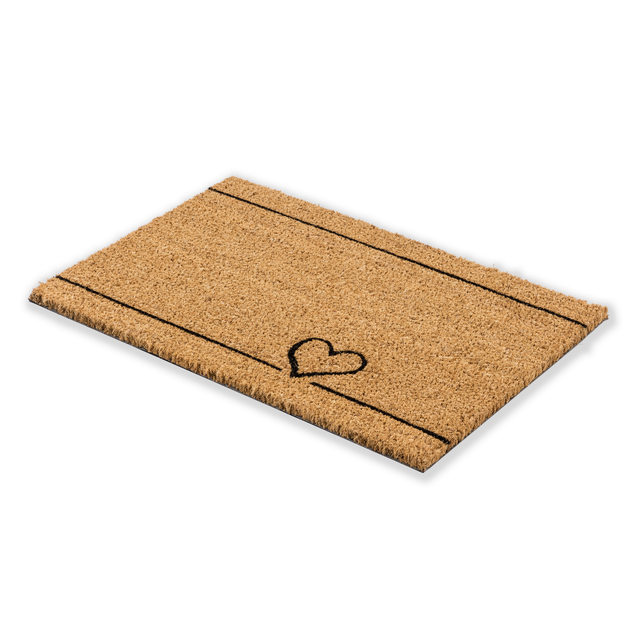 Astra Fußmatte 'Coco Smart' ca. 40 x 60 cm Herz Linie