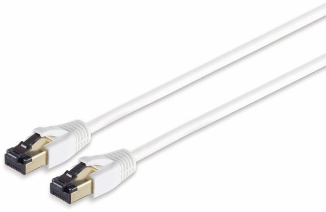 S-IMPULS Patchkabel CAT 8.1, F/FTP, LSZH, weiß, 5,0 m