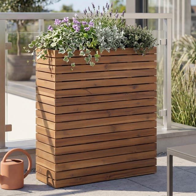 MCW Blumenkasten MCW-L21-gr, Outdoor geeignet, Inklusive Fußbodenschoner