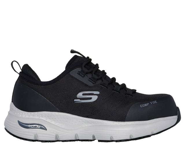 Skechers ARCH FIT SR EBINAL - Max Komfort und Sicherheit - Damen S3 SR ESD Arbeitsschuh Arch Fit Einlegesohle mit zertifizierter Unterstützung des Fußgewölbes