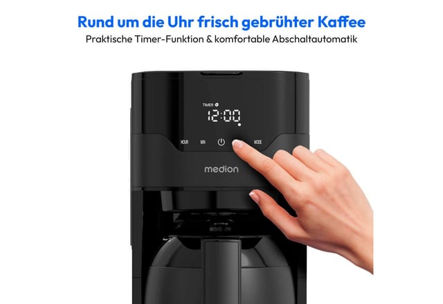 Medion® Toaster Kaffeemaschine mit Thermoskanne MEDION® (MD 18458), 900 W