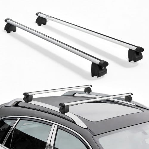 VEVOR Dachquerträger für PKW und SUV, maximale Traglast 90 kg, Länge 1200 mm, 2 Stück universelle Gepäckträger aus Aluminium für Fahrrad, Reisen, Camping und Angeln