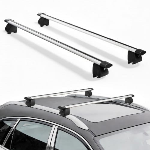 VEVOR Dachgepäckträger-Querträger, 75 kg Tragkraft, universell passend für bündige Dachreling, 180–1035 mm Relingabstand, abschließbar, robuste Aluminium-Querträger für Dachgepäckträger, Kanu- und Gepäckkorbträger