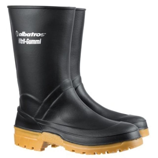 Albatros 564040 Guardian Mid Black Nitrilgummistiefel Schwarz, 37