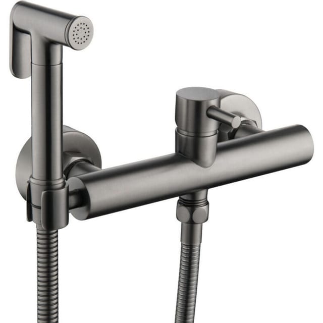 [niemals Verwendet] Badezimmer-set Mit Verdeckter Bidetdusche, Handbrause Für Warm- Und Kaltwasser, Warmwasser-wc, Schwarz