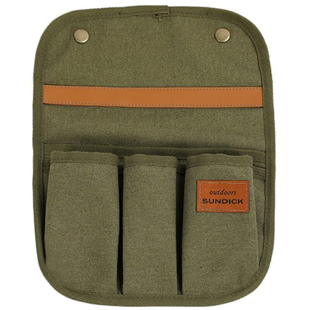 [niemals Verwendet] Leichte Und Robuste Aufbewahrungstasche Für Armlehnen Von Campingstühlen Aus Baumwoll-canvas, Verschleißfest, Mit Mehreren Taschen, Grün.