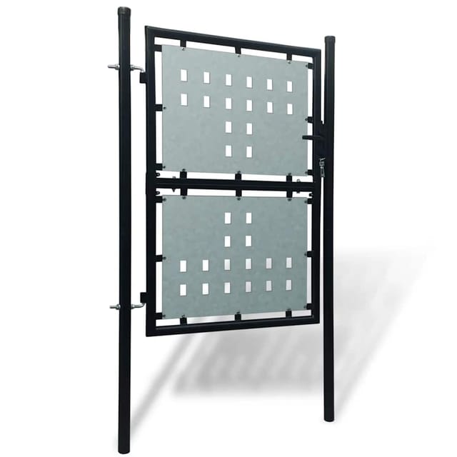 Maison Exclusive - Schwarzes Einzeltür-gartentor 100x125 Cm