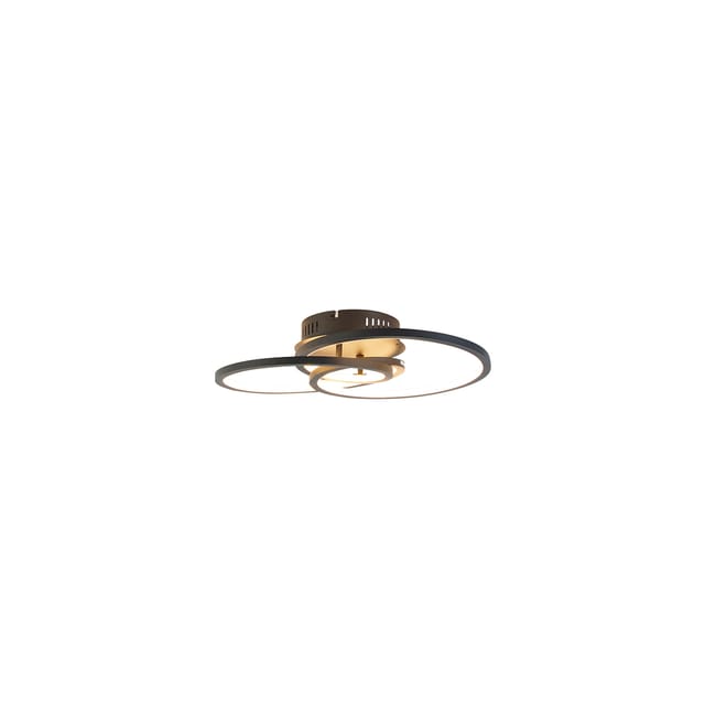 Deckenleuchte Schwarz 45 Cm Inkl. Led 3 Stufen Dimmbar - Rowin