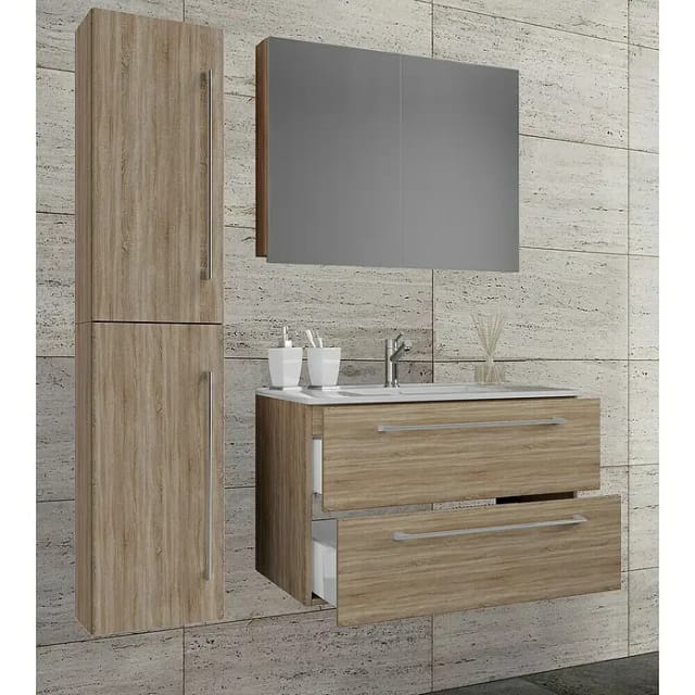 VCM Badinos Badmöbel-Set SPS (61 cm, Sonoma-Eiche)