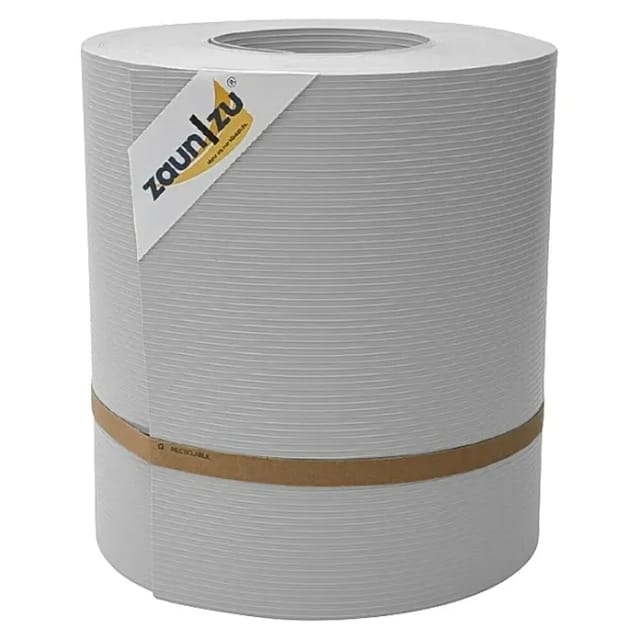 zaun|zu Sichtschutzstreifen Rille Maxi (26 m x 24 cm x 0,12 cm, Lichtgrau)