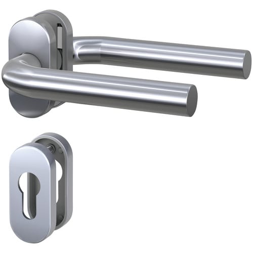 Basi - Schmalrahmen-Garnitur - Edelstahl - L-Form - 7302-0208