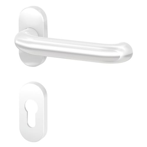 Basi - 1/2-Schmalrahmen-Garnitur - Edelstahl Weiß - U-Form - 7301-5209