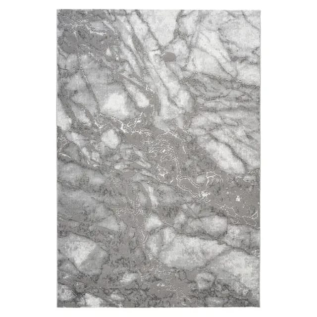 Kayoom Teppich 'Mineral' silbern 80 x 300 cm