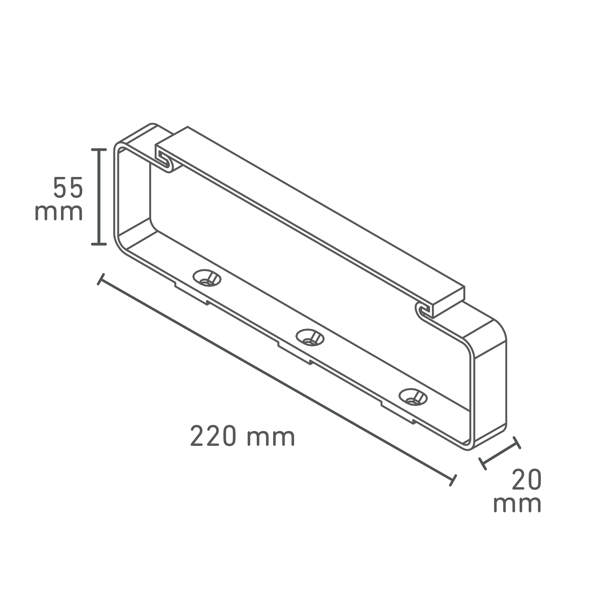 toom Flachkanalhalter 220 x 55 mm Bild 2
