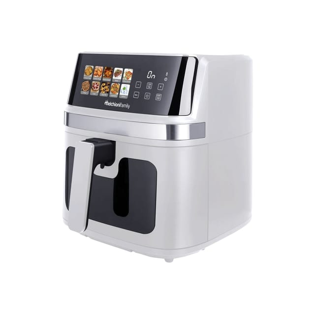 Melchioni Heißluftfritteuse 8L 2200W Doppelheizung LED Display 10