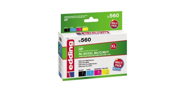 EDD-560 ersetzt HP 903XL Multipack 4 - BK/C/M/Y - 1x 30 ml + 3x 12 ml