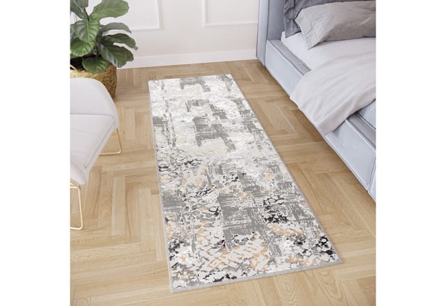 Tapiso Läufer CRYSTAL, rechteckig, Höhe: 8 mm, Kurzflor Flurläufer Schimmereffekt, pflegeleicht, Meterware