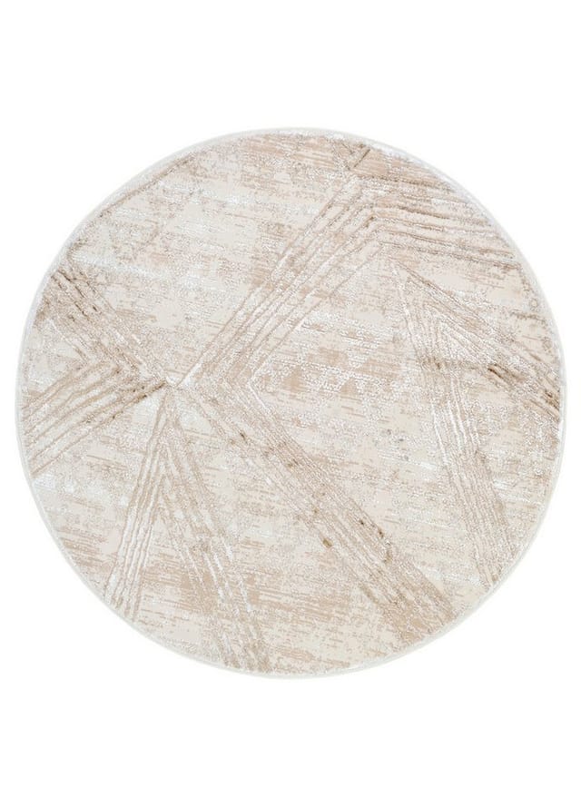 Tapiso Designteppich CRYSTAL, rund, Höhe: 8 mm, Kurzflor Schimmereffekt, pflegeleicht, allergikergeeignet