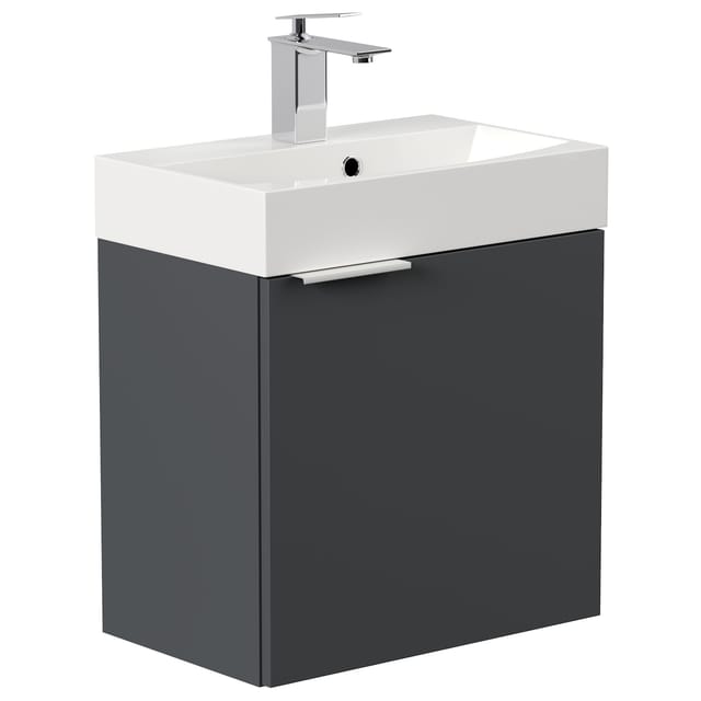 Gäste WC Badmöbel Cubi Slimline 50cm SoftClose in versch. Ausführungen
