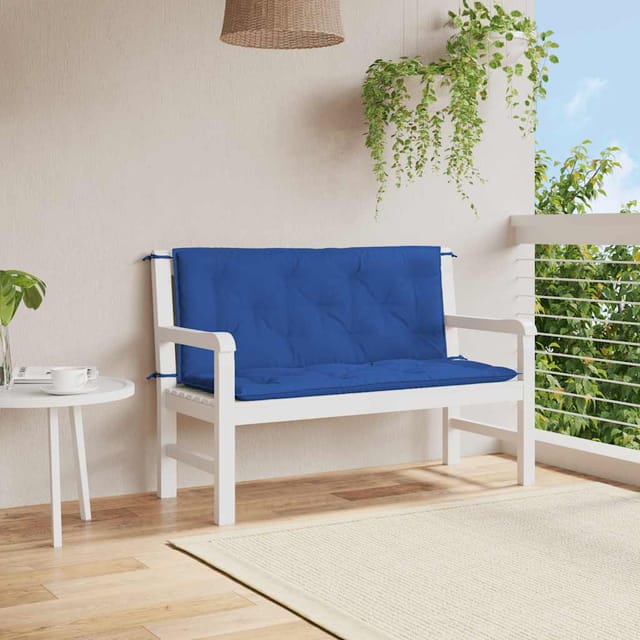 Gartenbank-auflage Blau 120x(50+50)x7 Cm Oxford-gewebe Vidaxl