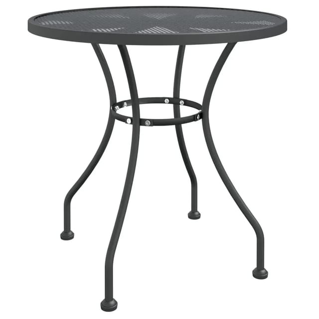 Gartentisch Ø80x72 Cm Streckmetall Anthrazit Vidaxl