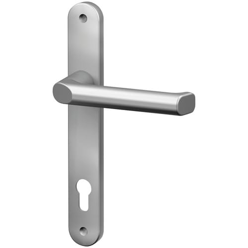 Basi - 1/2-Schmalrahmen-Garnitur - SR 4100 PZ - Rund - Alu Silber - Lochung PZ - 92-8 mm - 7831-0101