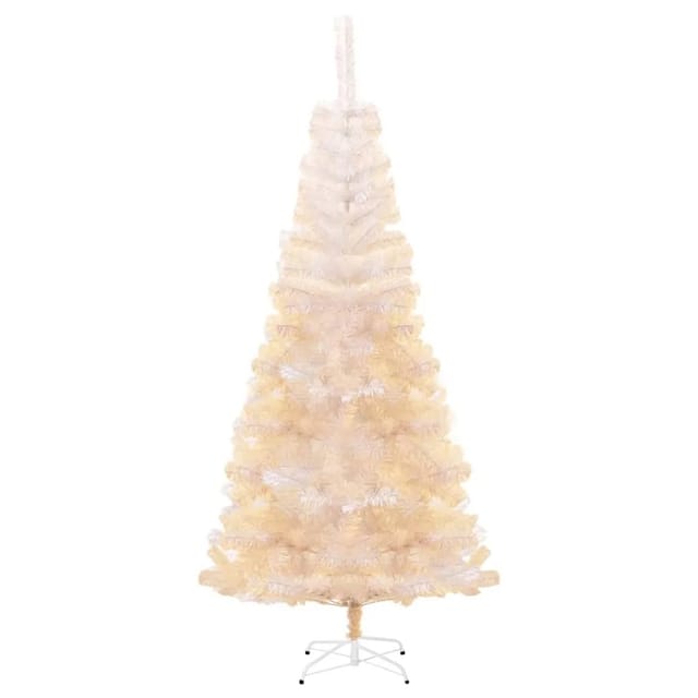 vidaXL Künstlicher Weihnachtsbaum Schillernde Spitzen Weiß 240 cm PVC