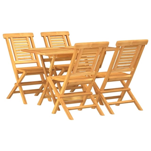 vidaXL 5-tlg Garten-Essgruppe Massivholz Teak Modell 64
