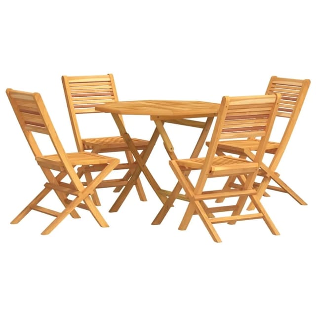 vidaXL 5-tlg Garten-Essgruppe Massivholz Teak Modell 84