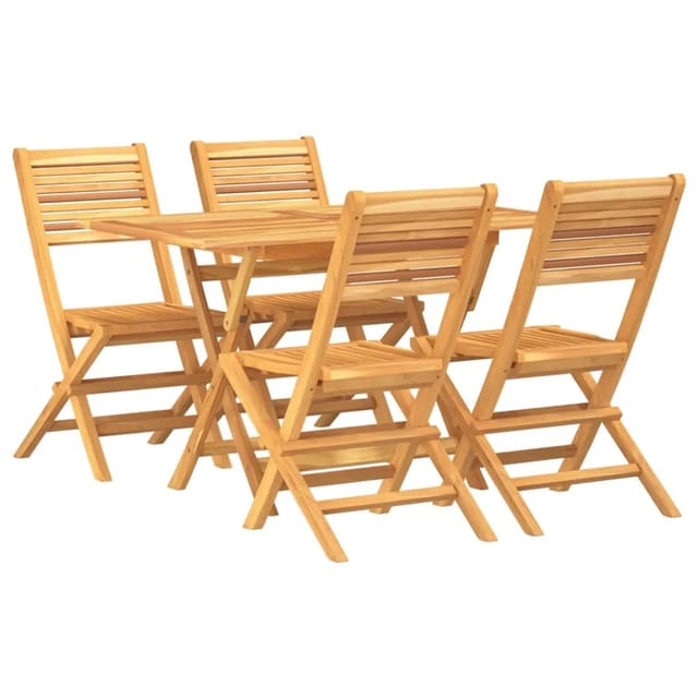 vidaXL 5-tlg Garten-Essgruppe Massivholz Teak Modell 67