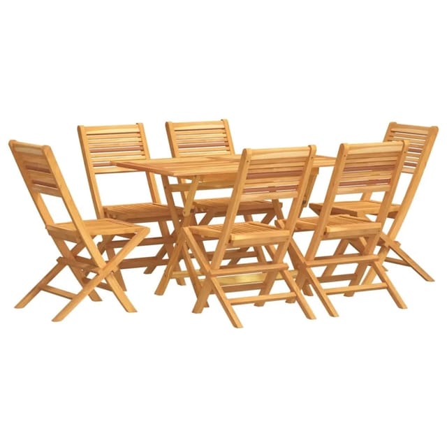 vidaXL 7-tlg Garten-Essgruppe Massivholz Teak Modell 63