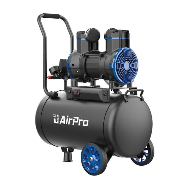 DeTec. 2 PS Luftkompressor 35L Ölfrei Kompressor Geräuscharmer Druckluftkompressor für Heimwerker und Werkstatt Leiser Betrieb mit 70 dB Max 8 Bar