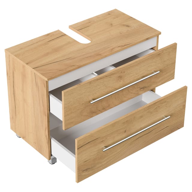 Mondial Universal Unterbau auf Standfüßen 85 cm SoftClose weiss hochglanz