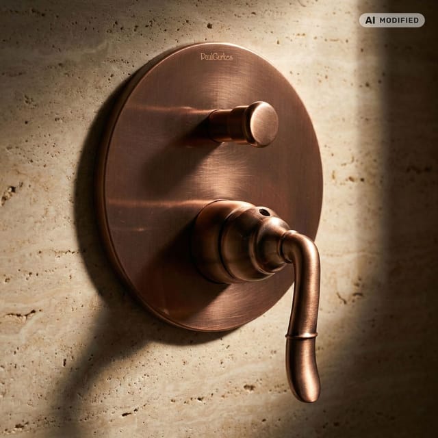 Paulgurkes Unterputz Armatur Kupfer Rote Bronze 2-wege Mischbatterie Retro