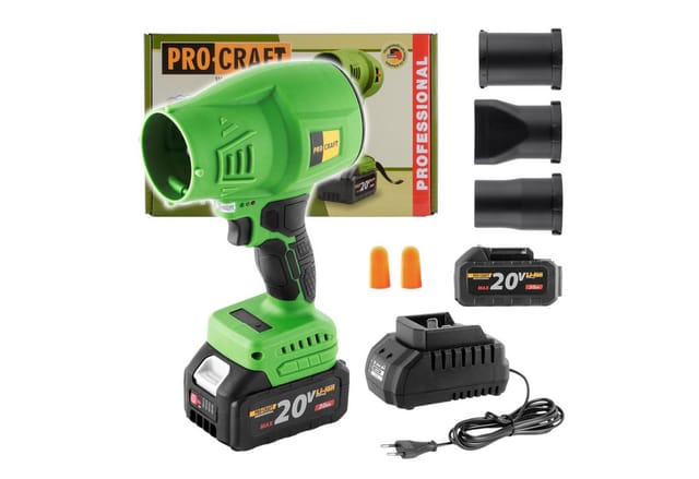 Procraft Pb18 Akku Laubbläser 20 V + 1x Akku 3,0 Ah + Ladegrät