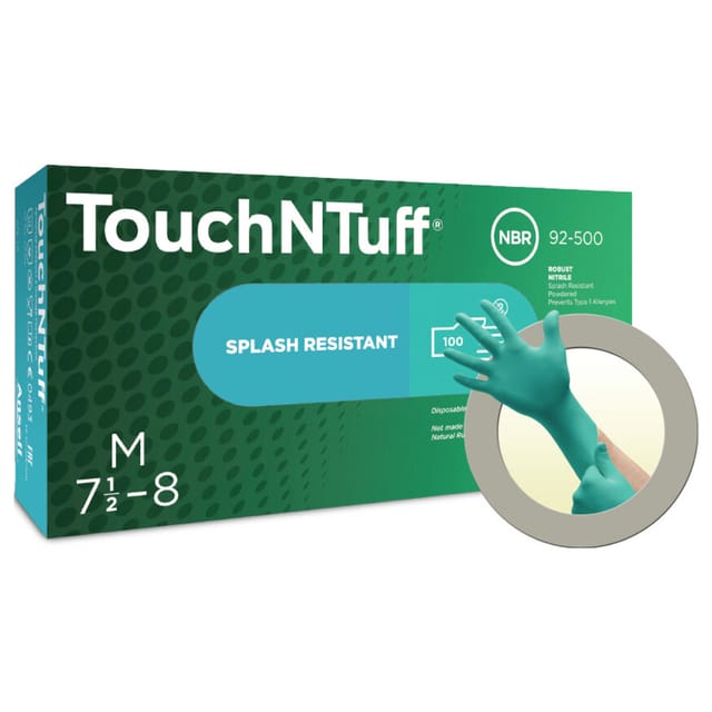Touchntuff 92500080 100 St. Nitril Einweghandschuh Größe (handschuhe): M, 7.5, 8 En 21420:202 - Ansell