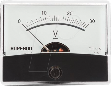 Analoges Einbau-spannungsmessgerät 30 V Dc / 60 X 47 Mm