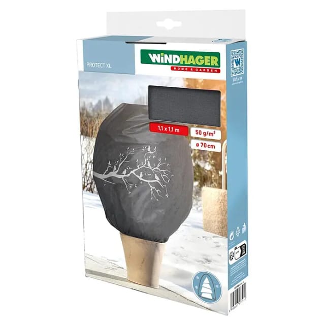 Windhager Abdeckhaube (Vogel-Motiv, XL, L x B: 1,1 x 1,1 m, Grau)