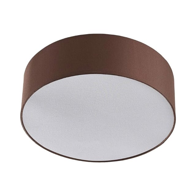 Lindby Deckenlampe Sebatin 9620335 Modern in Braun aus Textil 3-flammig E27 Schlafzimmerleuchte