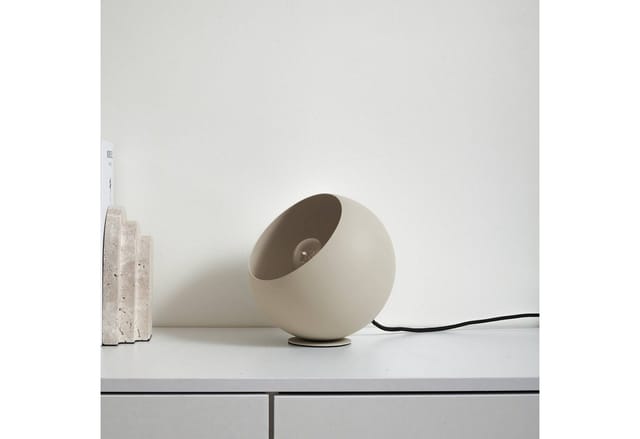 Lindby Tischlampe Somolia Modern in Creme aus Metall 1-flammig E27 Wohnzimmerleuchte