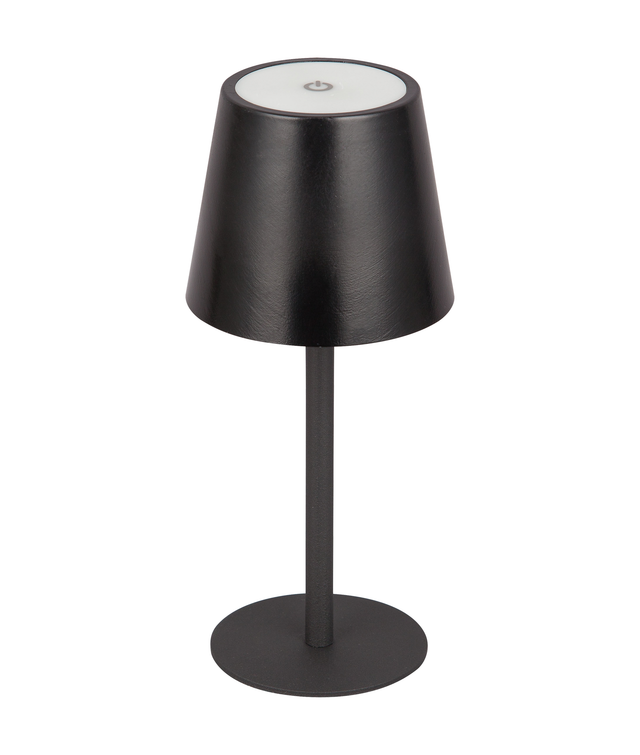toom Akku-LED-Tischleuchte 'Ilyas' schwarz mit USB-Kabel Ø 8,6 x 20 cm