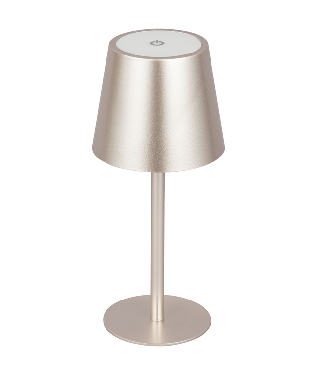 toom Akku-LED-Tischleuchte 'Ilyas' champagner mit USB-Kabel Ø 8,6 x 20 cm