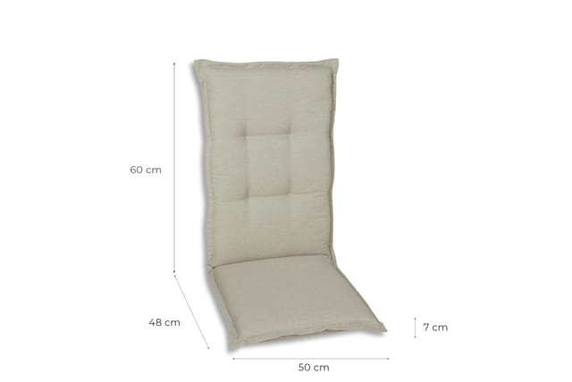 GO-DE Sitzauflage Stuhlauflage Mittellehner CAMPO, 108x50 cm, Creme, (1 St), für Mittellehner-Stühle