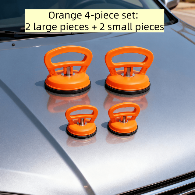 Auto-dellenreparaturset, 4-teilig (2 Große Saugnäpfe + 2 Kleine Saugnäpfe), Hilft Beim Ausbeulen Von Dellen – Orange